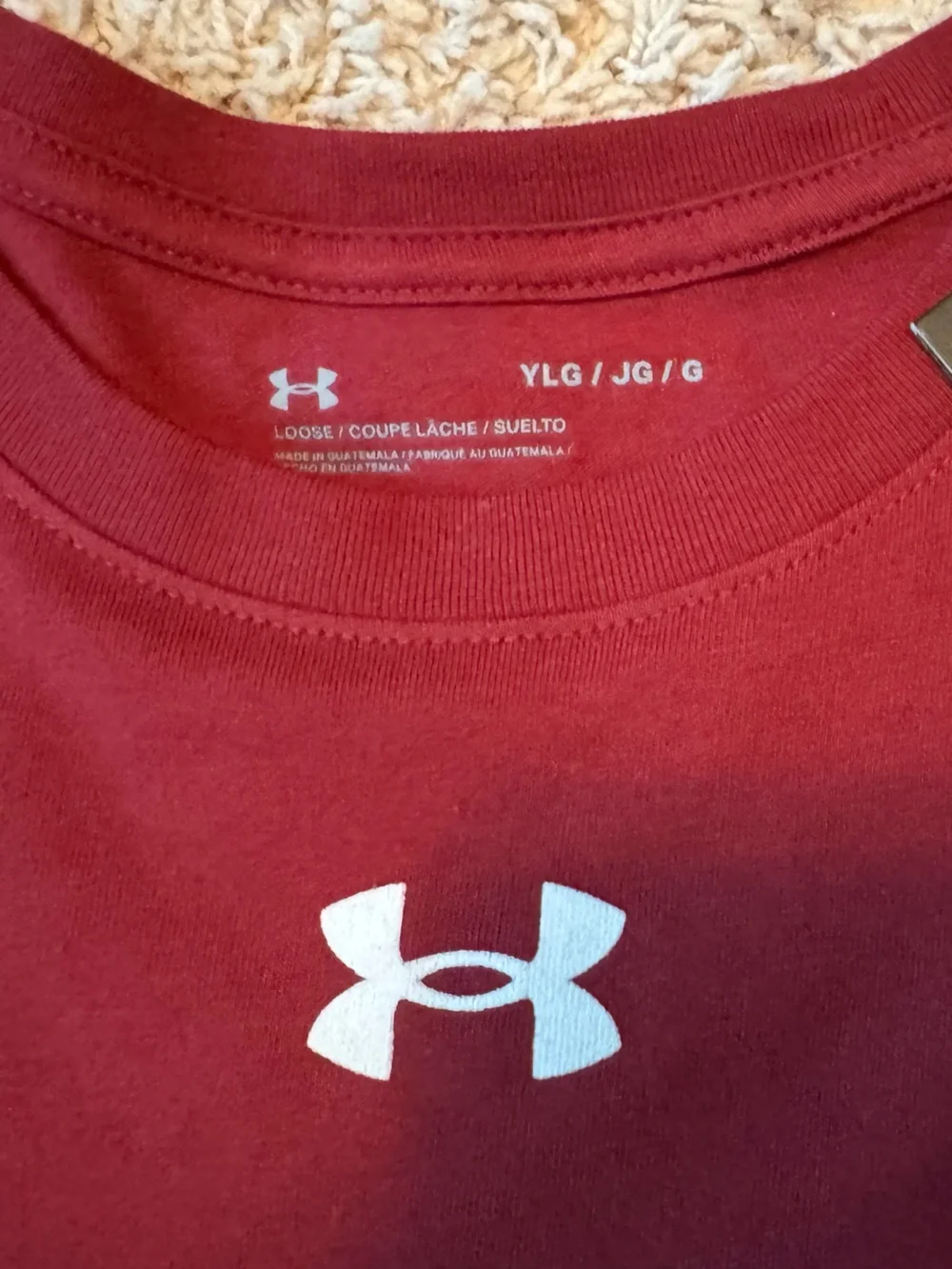 NWT Under Armour Maroon Baseball Hall of Fame Graphic Tee, youth L